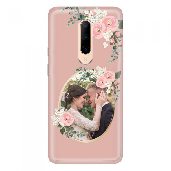 ONEPLUS - OnePlus 7 Pro - Soft Clear Case - Pink Floral Mirror Photo