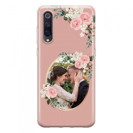 XIAOMI - Xiaomi Mi 9 - Soft Clear Case - Pink Floral Mirror Photo