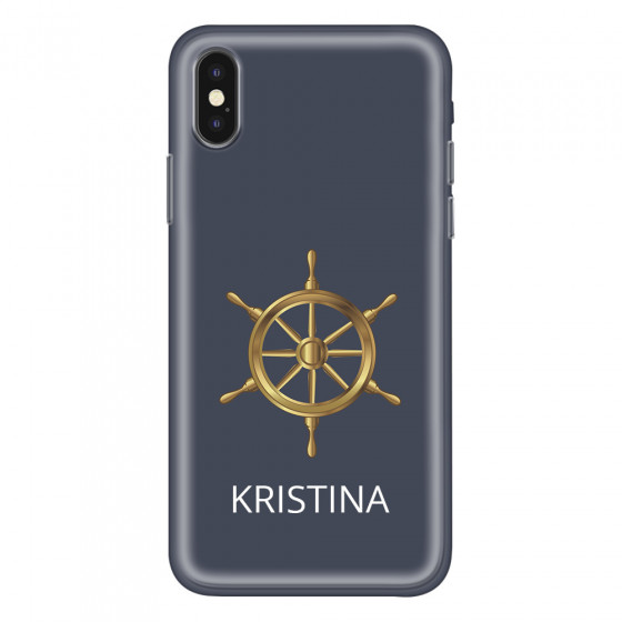 APPLE - iPhone XS Max - Soft Clear Case - Boat Wheel