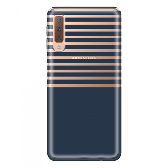 SAMSUNG - Galaxy A7 2018 - Soft Clear Case - Life in Blue Stripes