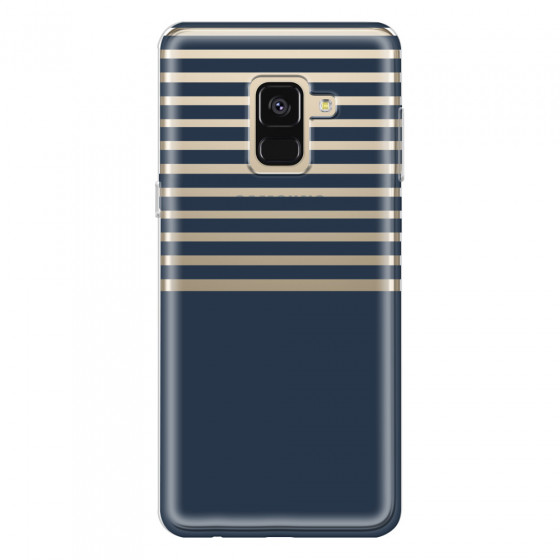 SAMSUNG - Galaxy A8 - Soft Clear Case - Life in Blue Stripes