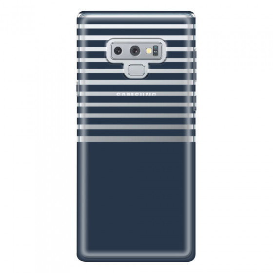 SAMSUNG - Galaxy Note 9 - Soft Clear Case - Life in Blue Stripes
