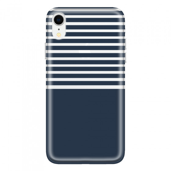 APPLE - iPhone XR - Soft Clear Case - Life in Blue Stripes