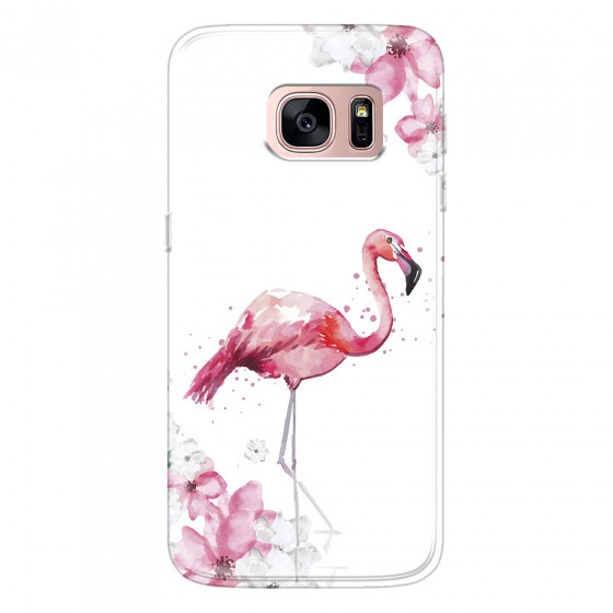 SAMSUNG - Galaxy S7 - Soft Clear Case - Pink Tropes