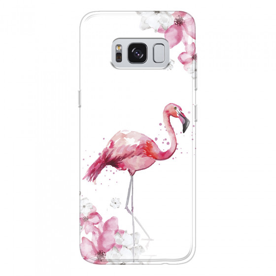 SAMSUNG - Galaxy S8 Plus - Soft Clear Case - Pink Tropes
