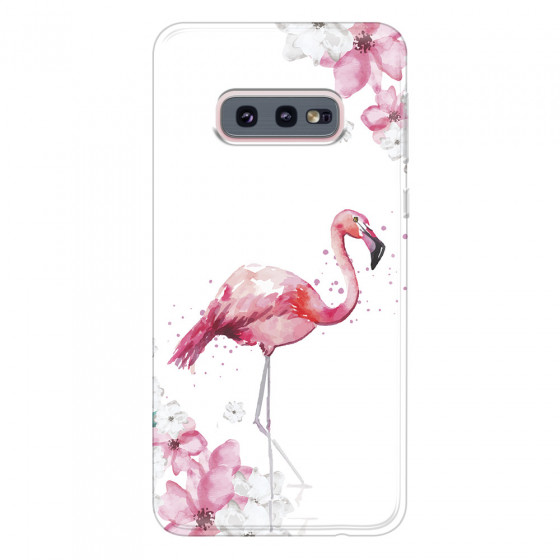 SAMSUNG - Galaxy S10e - Soft Clear Case - Pink Tropes