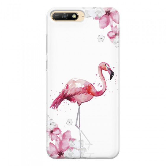 HUAWEI - Y6 2018 - Soft Clear Case - Pink Tropes