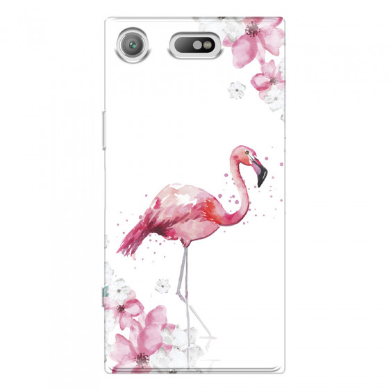 SONY - Sony XZ1 Compact - Soft Clear Case - Pink Tropes