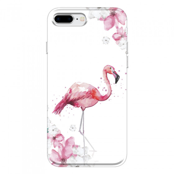 APPLE - iPhone 8 Plus - Soft Clear Case - Pink Tropes