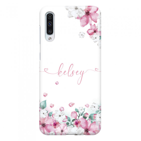 SAMSUNG - Galaxy A50 - 3D Snap Case - Watercolor Flowers Handwritten