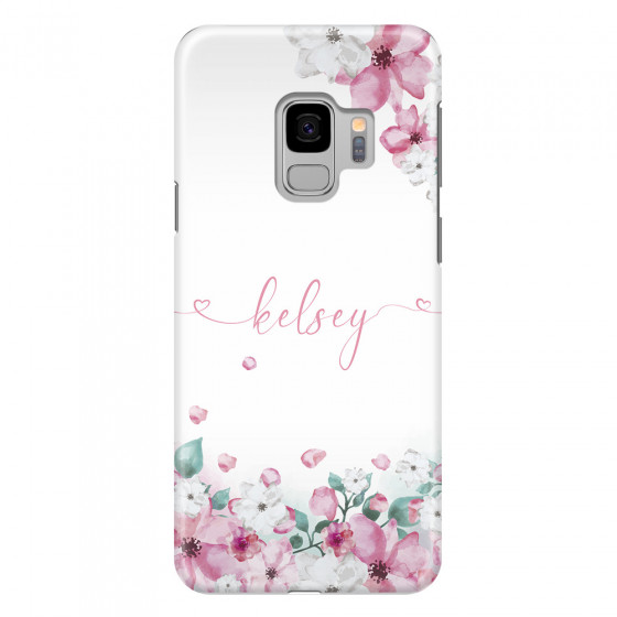 SAMSUNG - Galaxy S9 - 3D Snap Case - Watercolor Flowers Handwritten