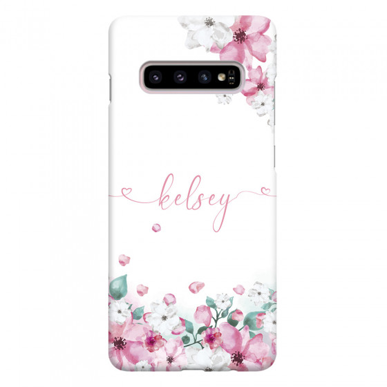 SAMSUNG - Galaxy S10 Plus - 3D Snap Case - Watercolor Flowers Handwritten