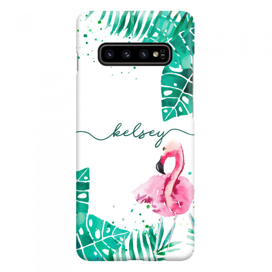 SAMSUNG - Galaxy S10 - 3D Snap Case - Flamingo Watercolor