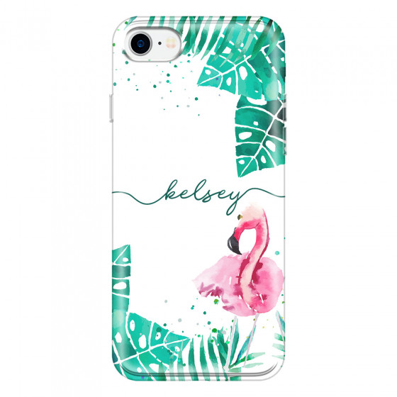 APPLE - iPhone 7 - Soft Clear Case - Flamingo Watercolor
