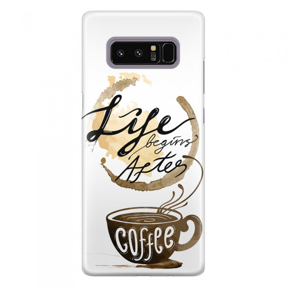 Shop by Style - Custom Photo Cases - SAMSUNG - Galaxy Note 8 - 3D Snap Case - Life begins after coffee