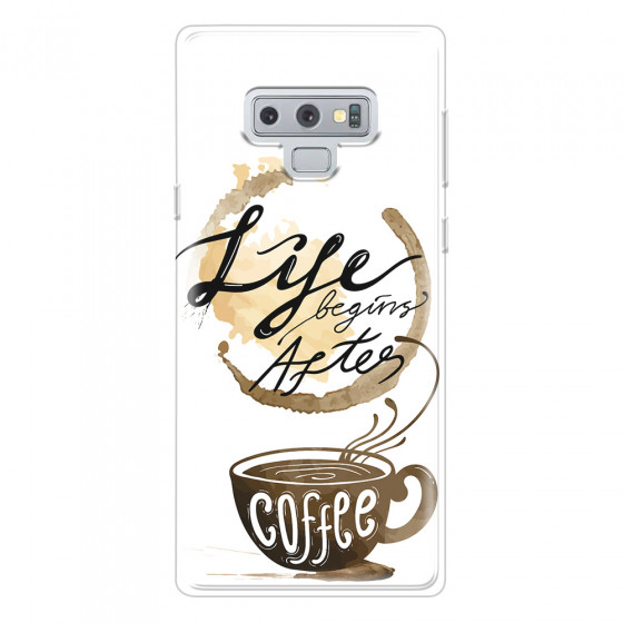 SAMSUNG - Galaxy Note 9 - Soft Clear Case - Life begins after coffee
