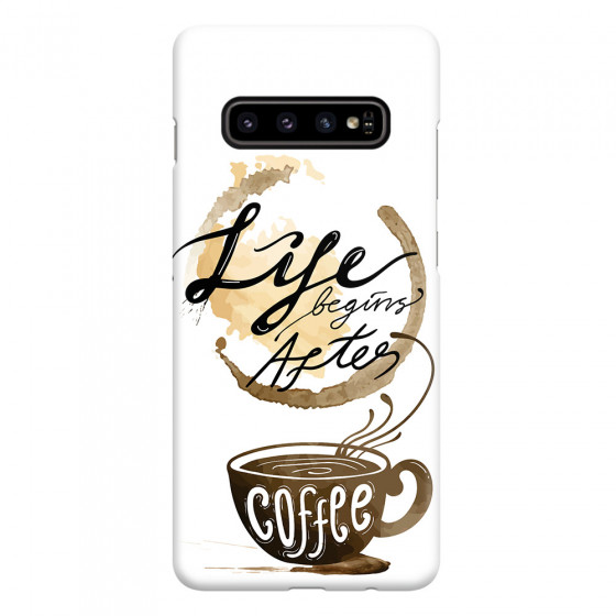 SAMSUNG - Galaxy S10 - 3D Snap Case - Life begins after coffee