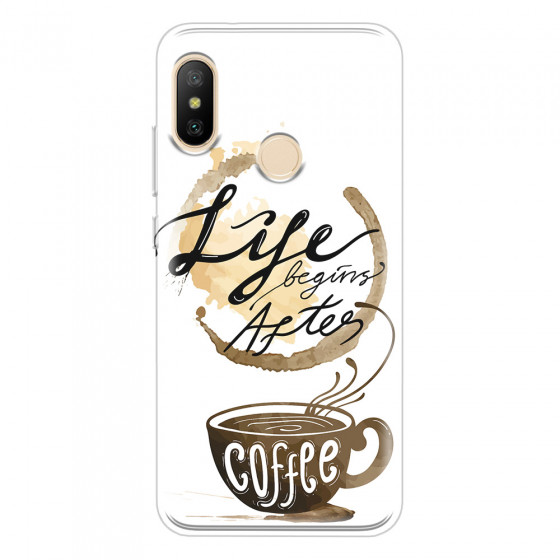 XIAOMI - Mi A2 - Soft Clear Case - Life begins after coffee