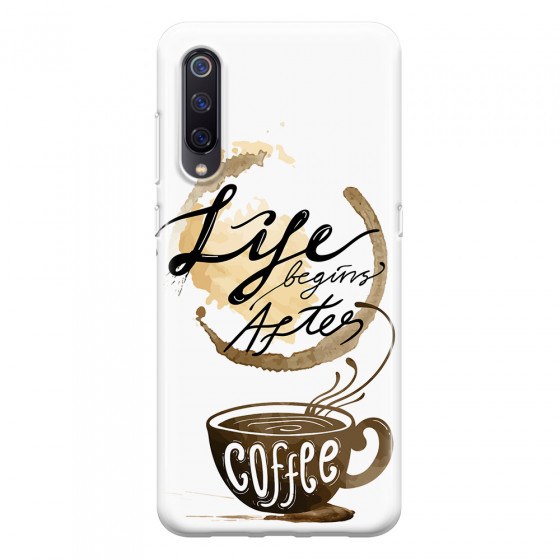 XIAOMI - Xiaomi Mi 9 - Soft Clear Case - Life begins after coffee