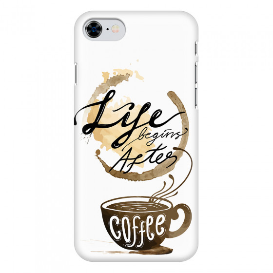 APPLE - iPhone 8 - 3D Snap Case - Life begins after coffee