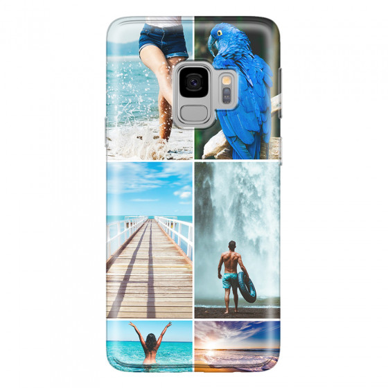 SAMSUNG - Galaxy S9 - Soft Clear Case - Collage of 6