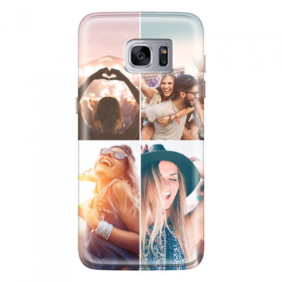 SAMSUNG - Galaxy S7 Edge - Soft Clear Case - Collage of 4