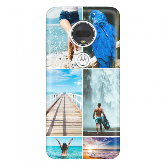 MOTOROLA by LENOVO - Moto G7 - Soft Clear Case - Collage of 6
