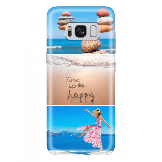 SAMSUNG - Galaxy S8 Plus - Soft Clear Case - Collage of 3
