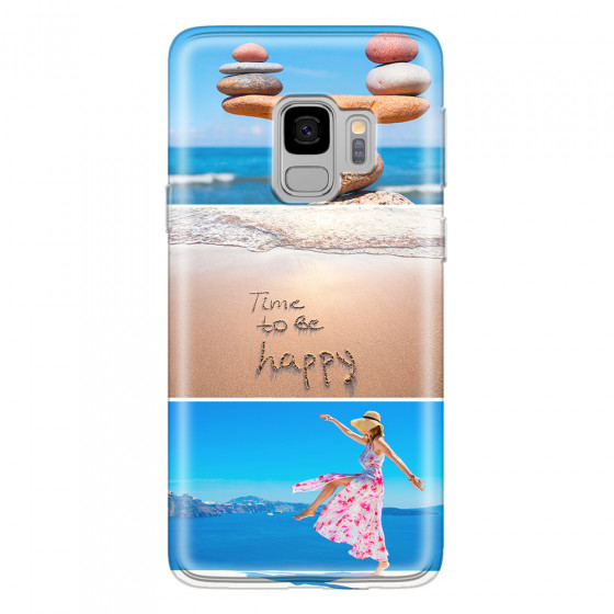 SAMSUNG - Galaxy S9 - Soft Clear Case - Collage of 3