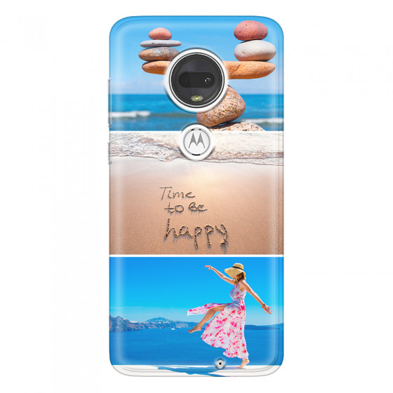MOTOROLA by LENOVO - Moto G7 - Soft Clear Case - Collage of 3
