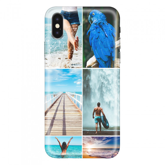 APPLE - iPhone XS Max - Soft Clear Case - Collage of 6