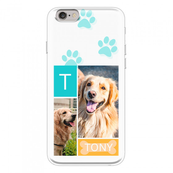 APPLE - iPhone 6S - Soft Clear Case - Dog Collage