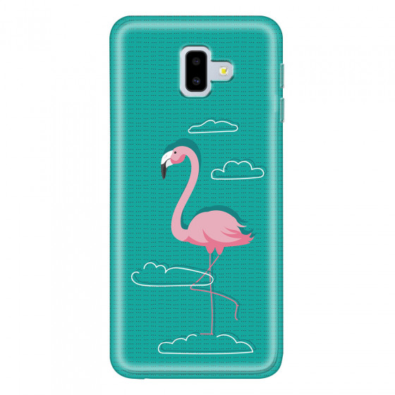 SAMSUNG - Galaxy J6 Plus 2018 - Soft Clear Case - Cartoon Flamingo