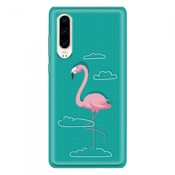 HUAWEI - P30 - Soft Clear Case - Cartoon Flamingo