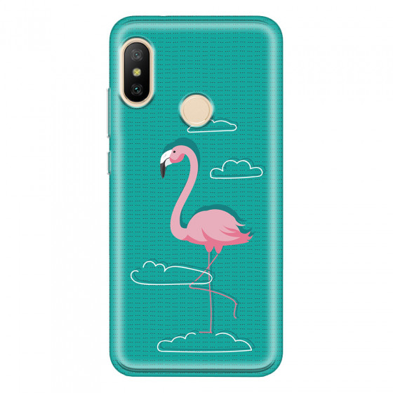 XIAOMI - Mi A2 Lite - Soft Clear Case - Cartoon Flamingo