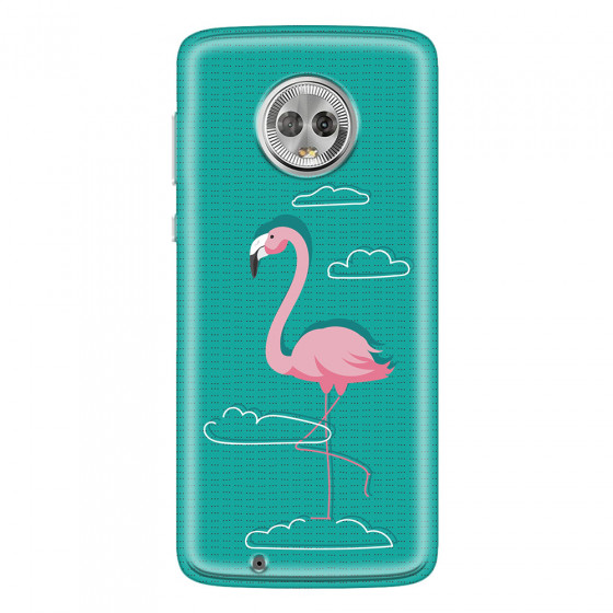 MOTOROLA by LENOVO - Moto G6 - Soft Clear Case - Cartoon Flamingo