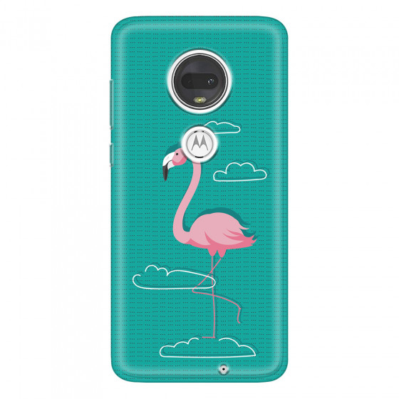 MOTOROLA by LENOVO - Moto G7 - Soft Clear Case - Cartoon Flamingo