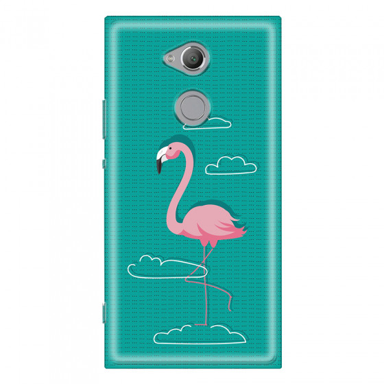 SONY - Sony XA2 Ultra - Soft Clear Case - Cartoon Flamingo