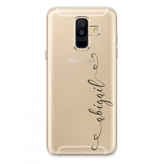 SAMSUNG - Galaxy A6 Plus 2018 - Soft Clear Case - Little Dark Hearts Handwritten