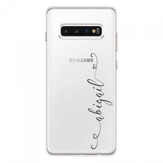 SAMSUNG - Galaxy S10 Plus - Soft Clear Case - Little Dark Hearts Handwritten