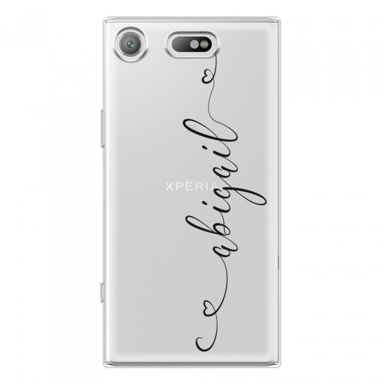 SONY - Sony XZ1 Compact - Soft Clear Case - Dark Hearts Handwritten