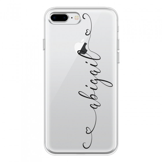 APPLE - iPhone 8 Plus - Soft Clear Case - Dark Hearts Handwritten