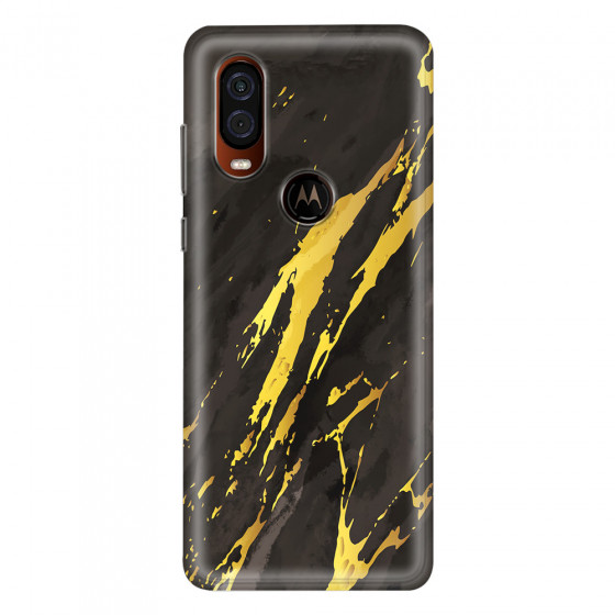 MOTOROLA by LENOVO - Moto One Vision - Soft Clear Case - Marble Castle Black