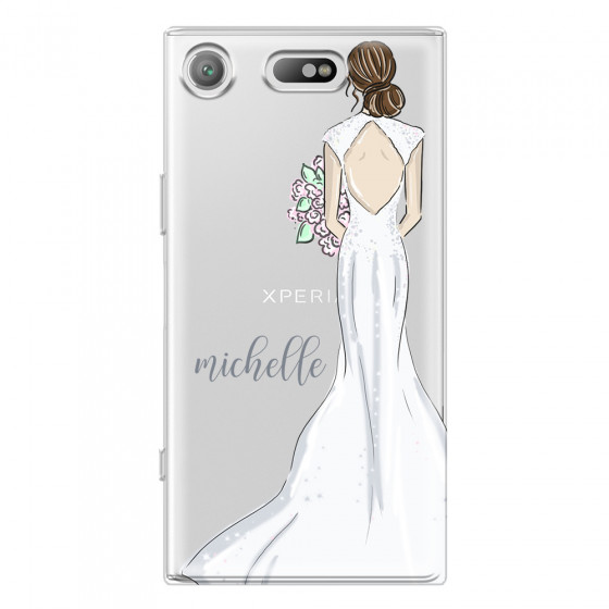 SONY - Sony XZ1 Compact - Soft Clear Case - Bride To Be Brunette Dark