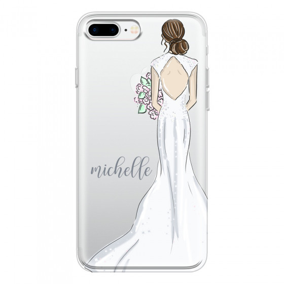 APPLE - iPhone 7 Plus - Soft Clear Case - Bride To Be Brunette Dark