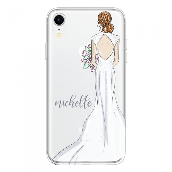 APPLE - iPhone XR - Soft Clear Case - Bride To Be Redhead Dark