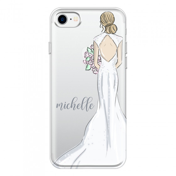 APPLE - iPhone 7 - Soft Clear Case - Bride To Be Blonde Dark