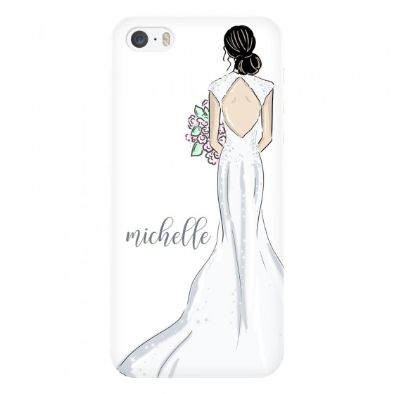 APPLE - iPhone 5S/SE - 3D Snap Case - Bride To Be Blackhair Dark