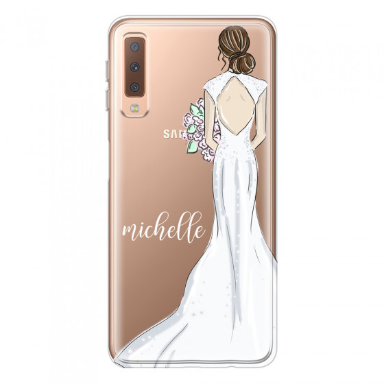 SAMSUNG - Galaxy A7 2018 - Soft Clear Case - Bride To Be Brunette