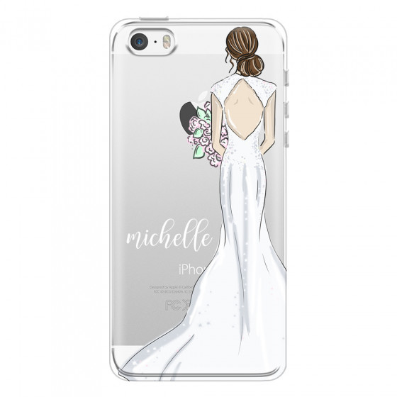 APPLE - iPhone 5S/SE - Soft Clear Case - Bride To Be Brunette